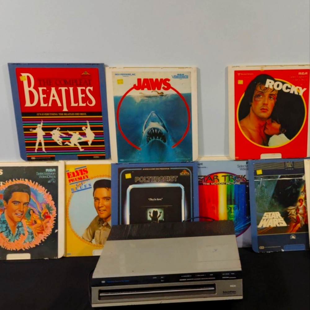 CEC Vintage Bundle: RCA Selectavision Disc Player with 25 Classic 1980's Videos